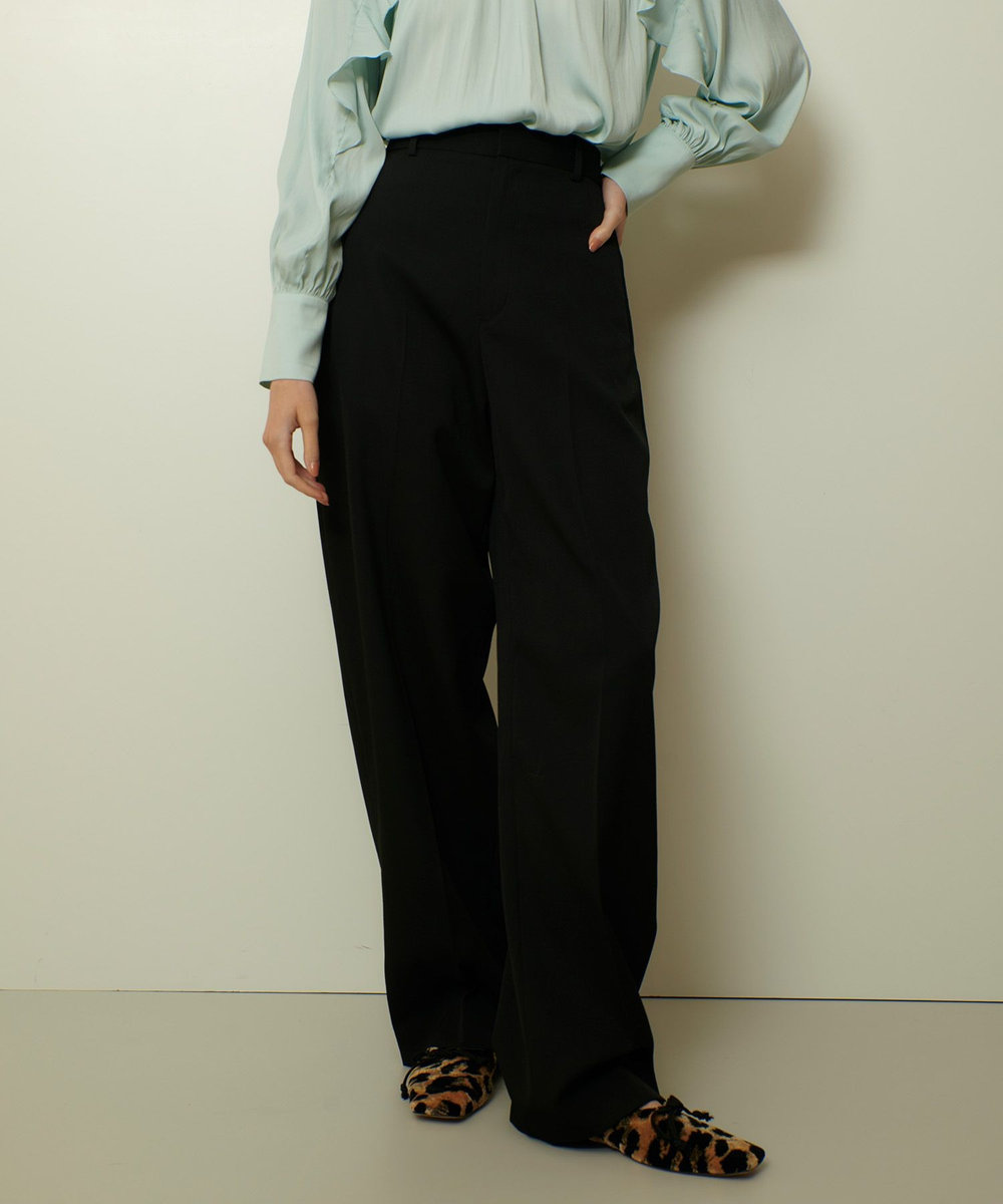 allureville ドライウールカーブライントラウザー ブラック (95)