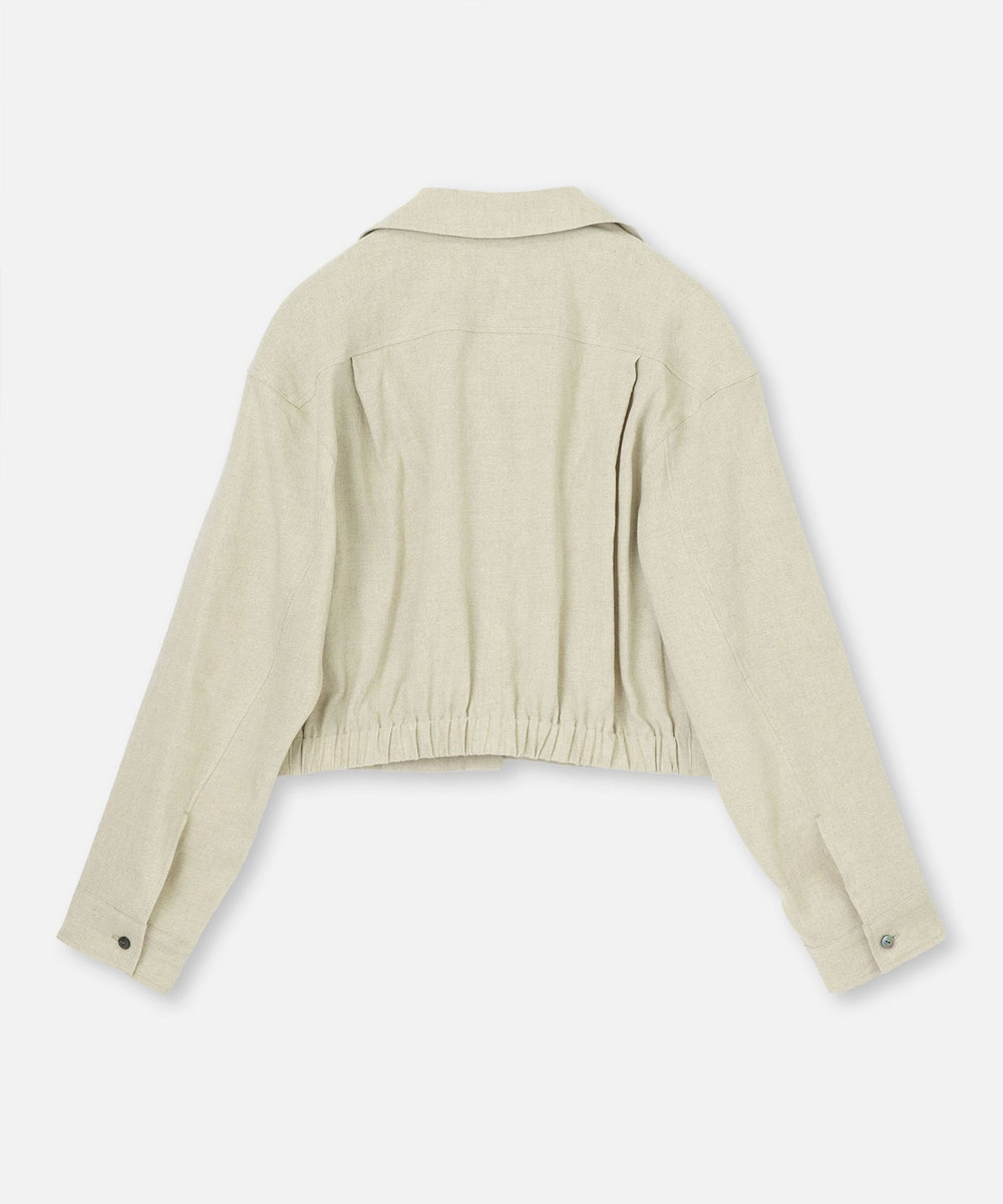 allureville バックギャザーステンカラーブルゾン ベージュ (11)