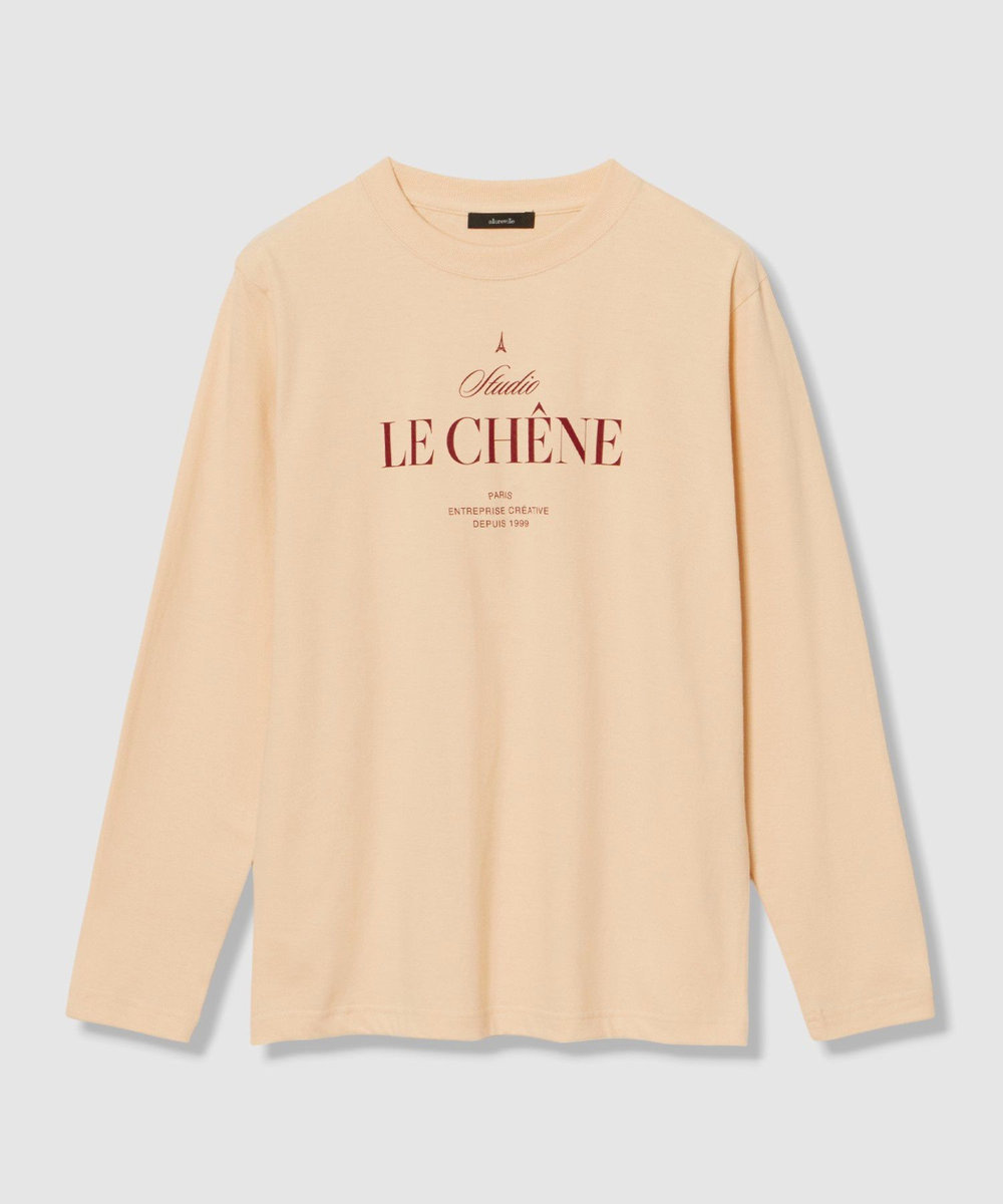 allureville ステッカーロゴロングTシャツ ベージュ (11)