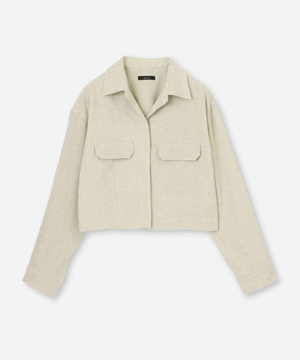 allureville バックギャザーステンカラーブルゾン ベージュ (11)