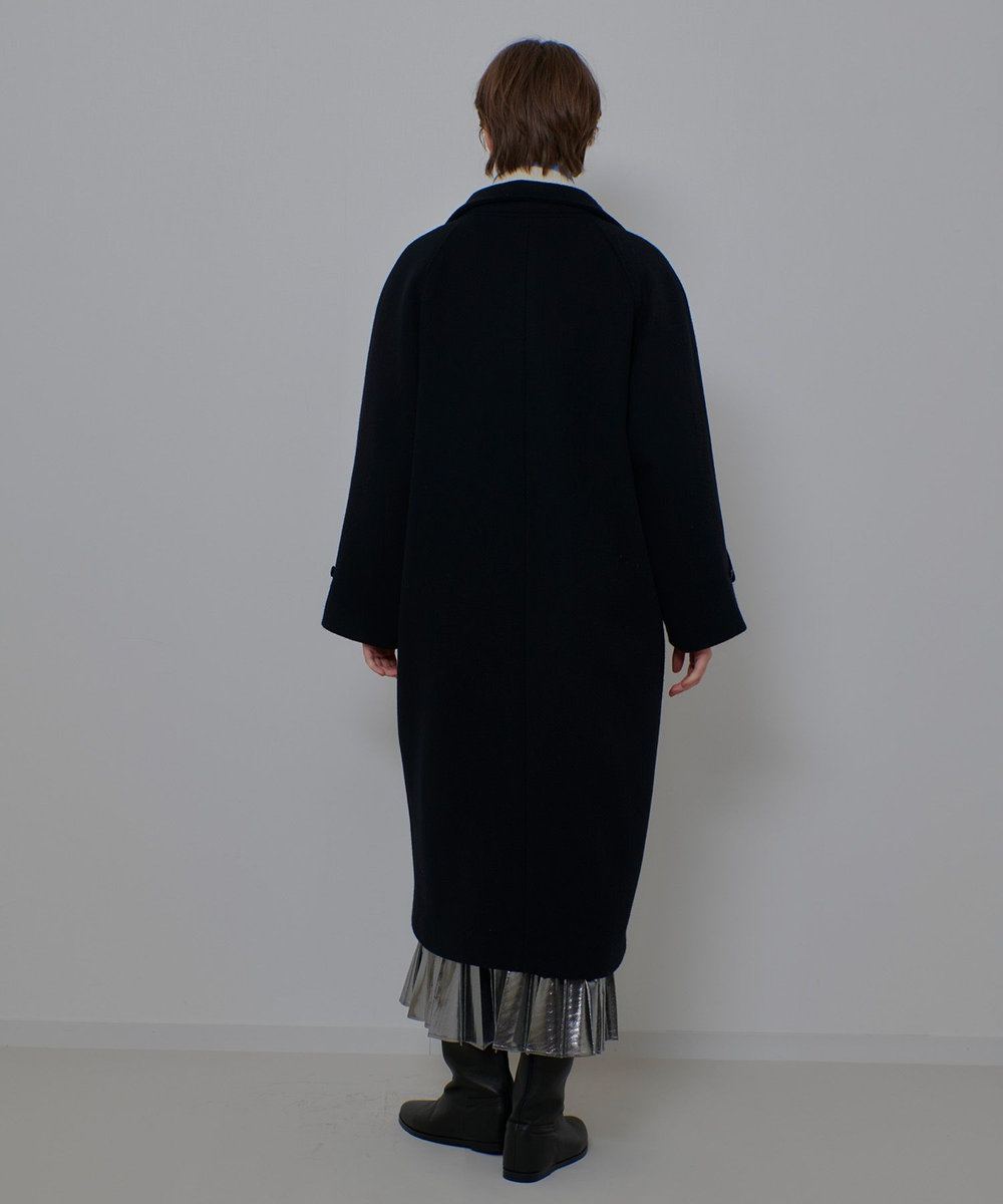 allureville ダブルビーバースタンドコート ブラック (95)
