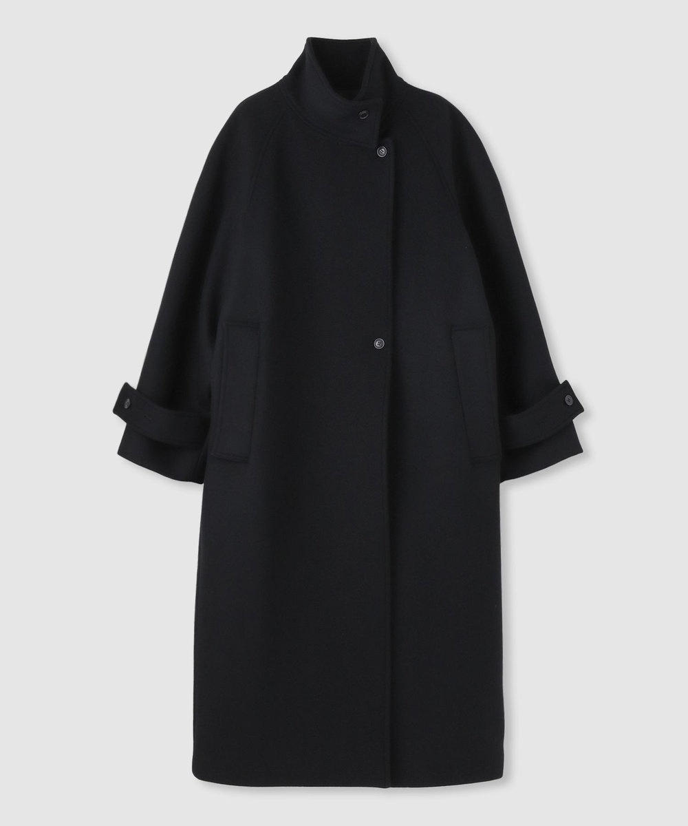 allureville ダブルビーバースタンドコート ブラック (95)