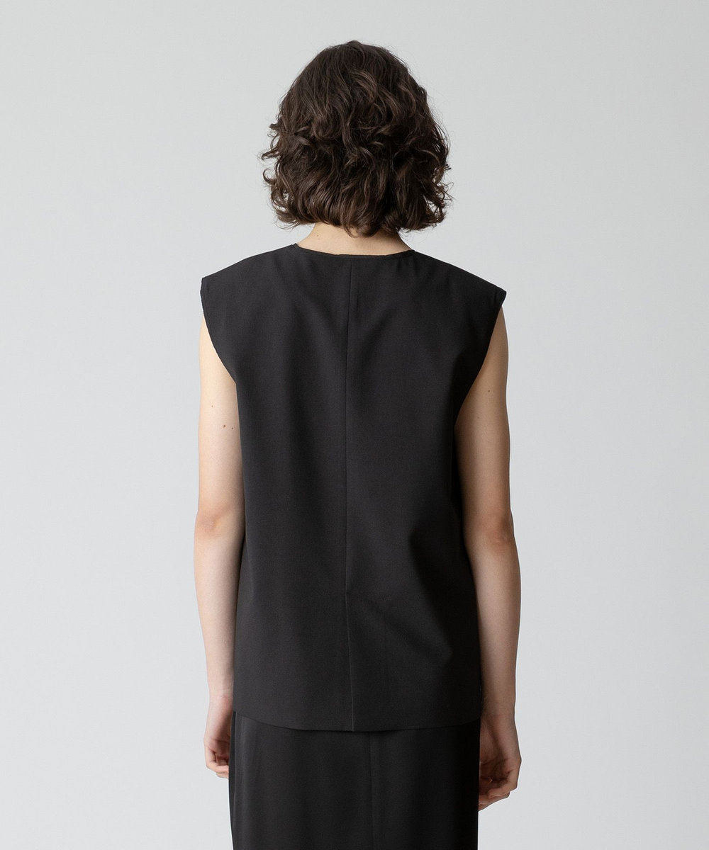 allureville トロピカルVネックジレ ブラック (95)