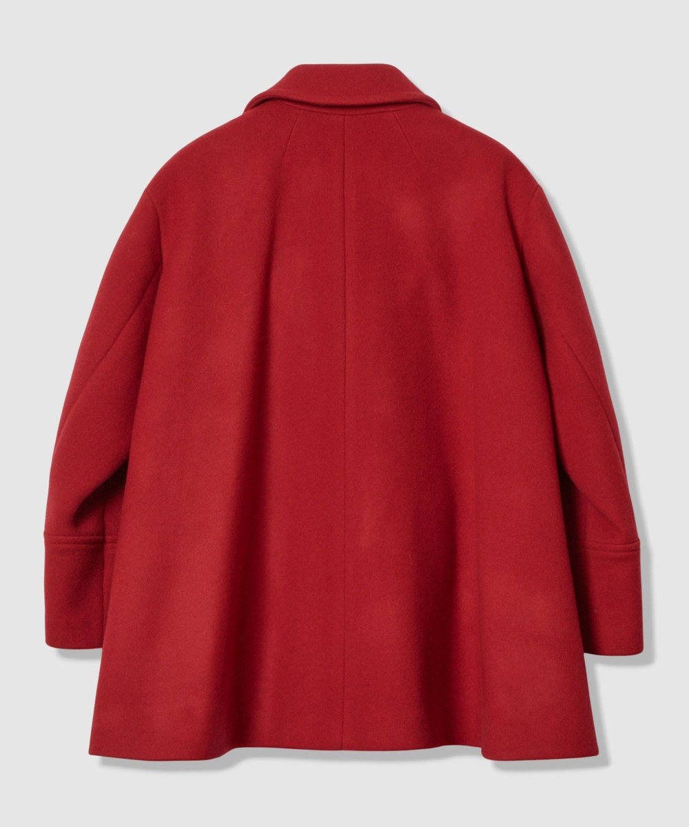 allureville パイルメルトンデザインＰコート ボルドー (44)