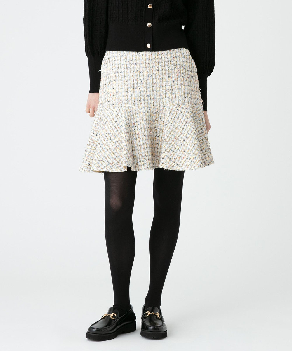 LOULOU WILLOUGHBY】LINTONツイードセミフレアスカート|allureville