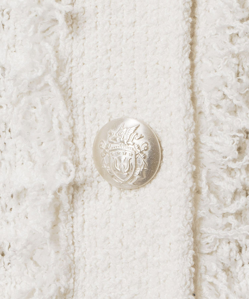 allureville ニットツィードジャケット オフホワイト (02)