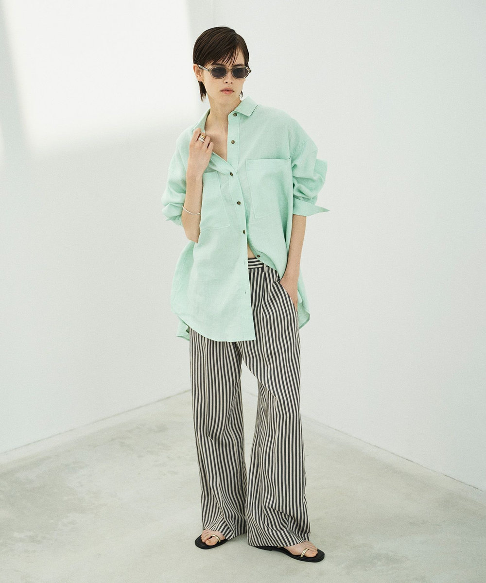 buying 【TELA(テラ)】STRIPED WIDE PANTS ブラック系 (98)