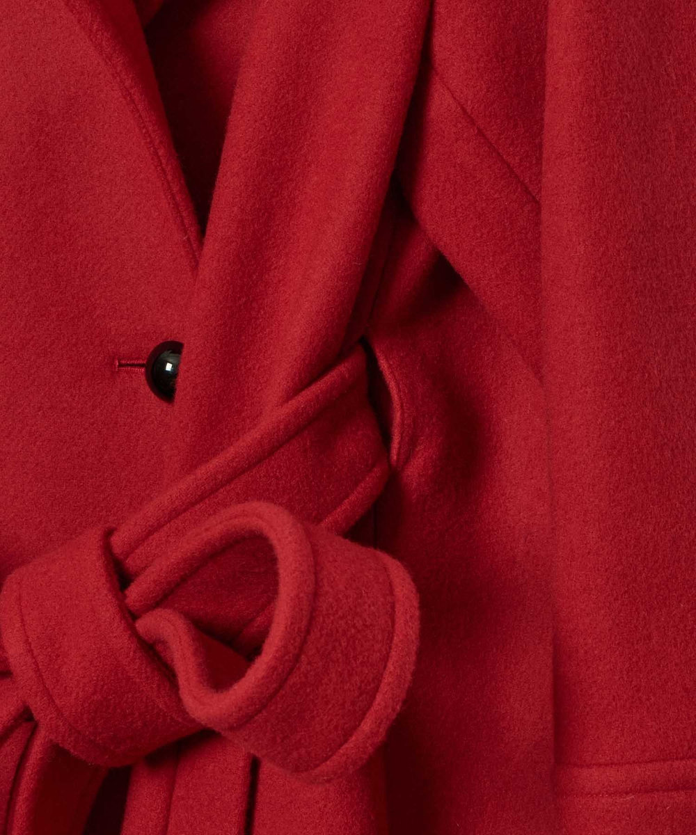allureville パイルメルトンデザインＰコート ボルドー (44)