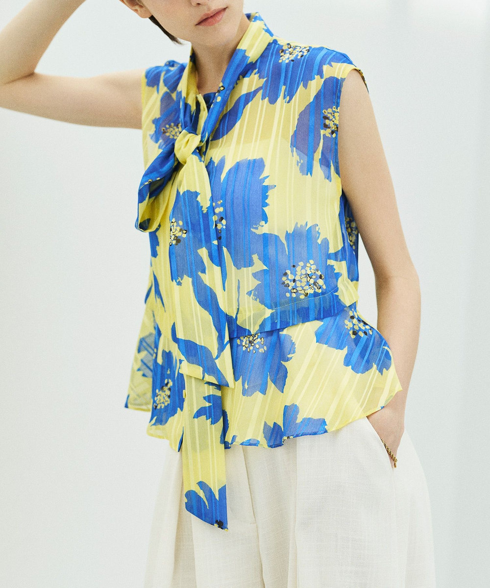 allureville ◇WEB ルミネ別注 シアーヨウリュウブラウス イエロー系 (26)