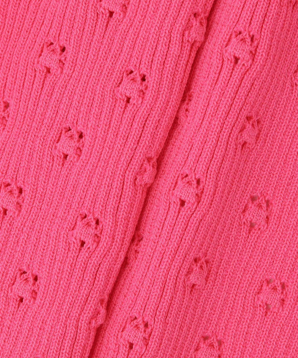 LOULOU WILLOUGHBY アイレット半袖カーディガン ピンク (41)