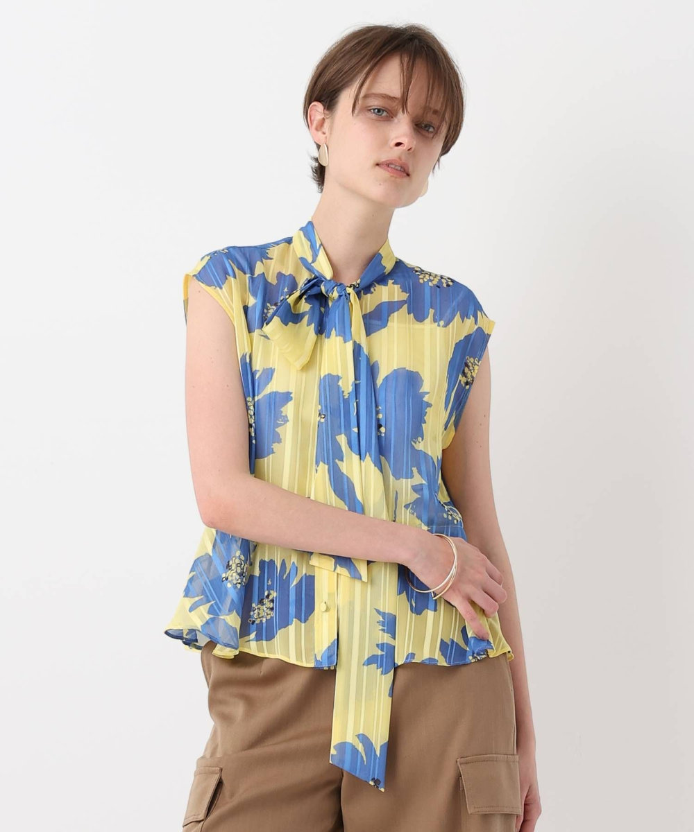 allureville ◇WEB ルミネ別注 シアーヨウリュウブラウス イエロー系 (26)