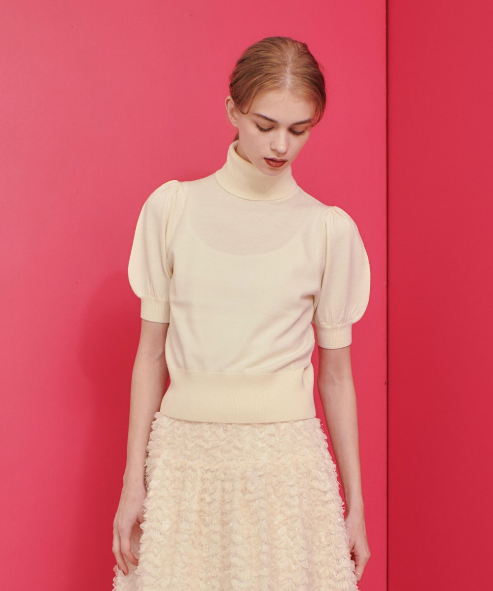 LOULOU WILLOUGHBY 【LOULOU WILLOUGHBY】タートルハーフスリーブプルオーバー オフホワイト (02)