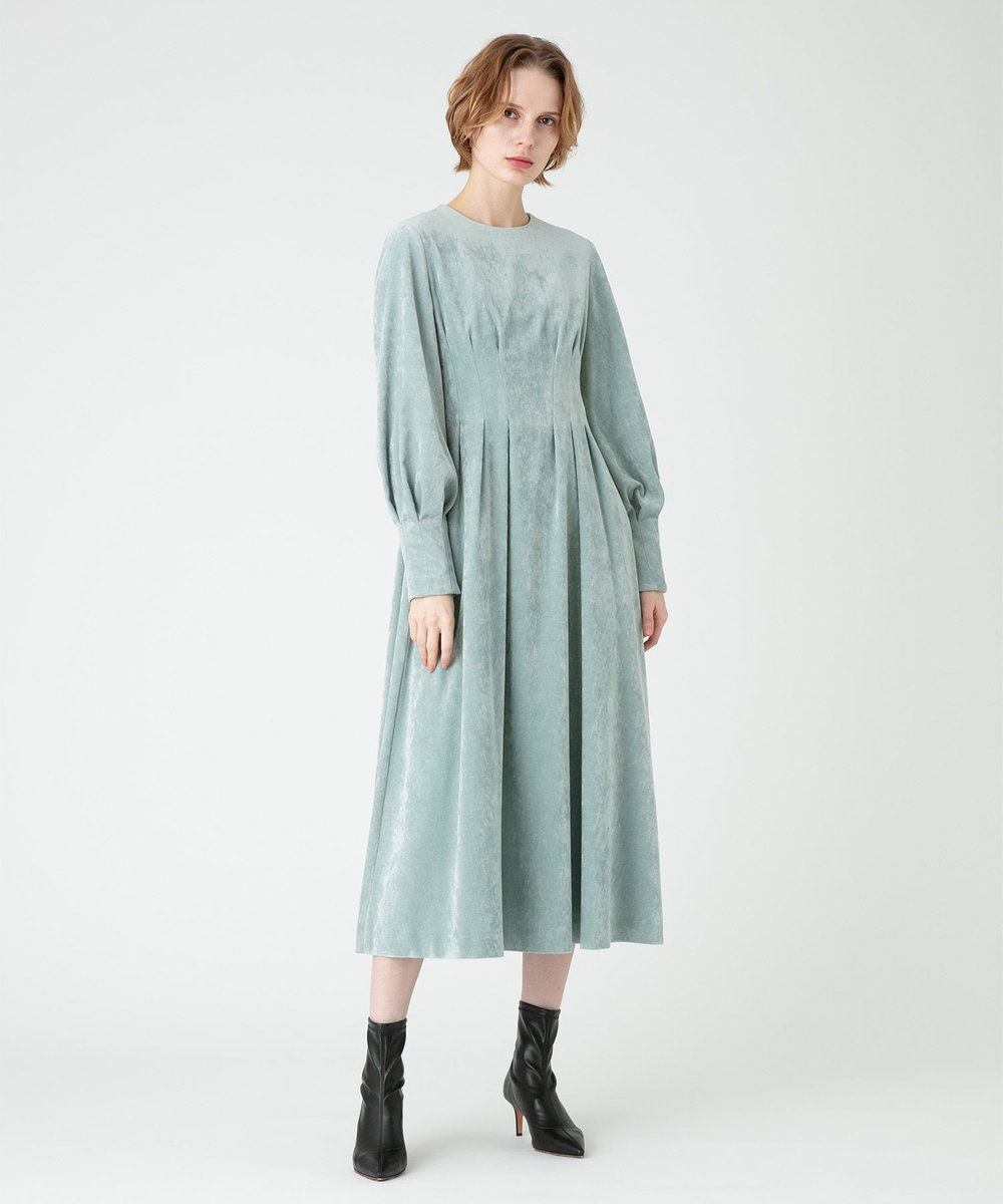 LOULOU WILLOUGHBY 【LOULOU WILLOUGHBY】ブライトコールタックワンピース ミントグリーン (73)