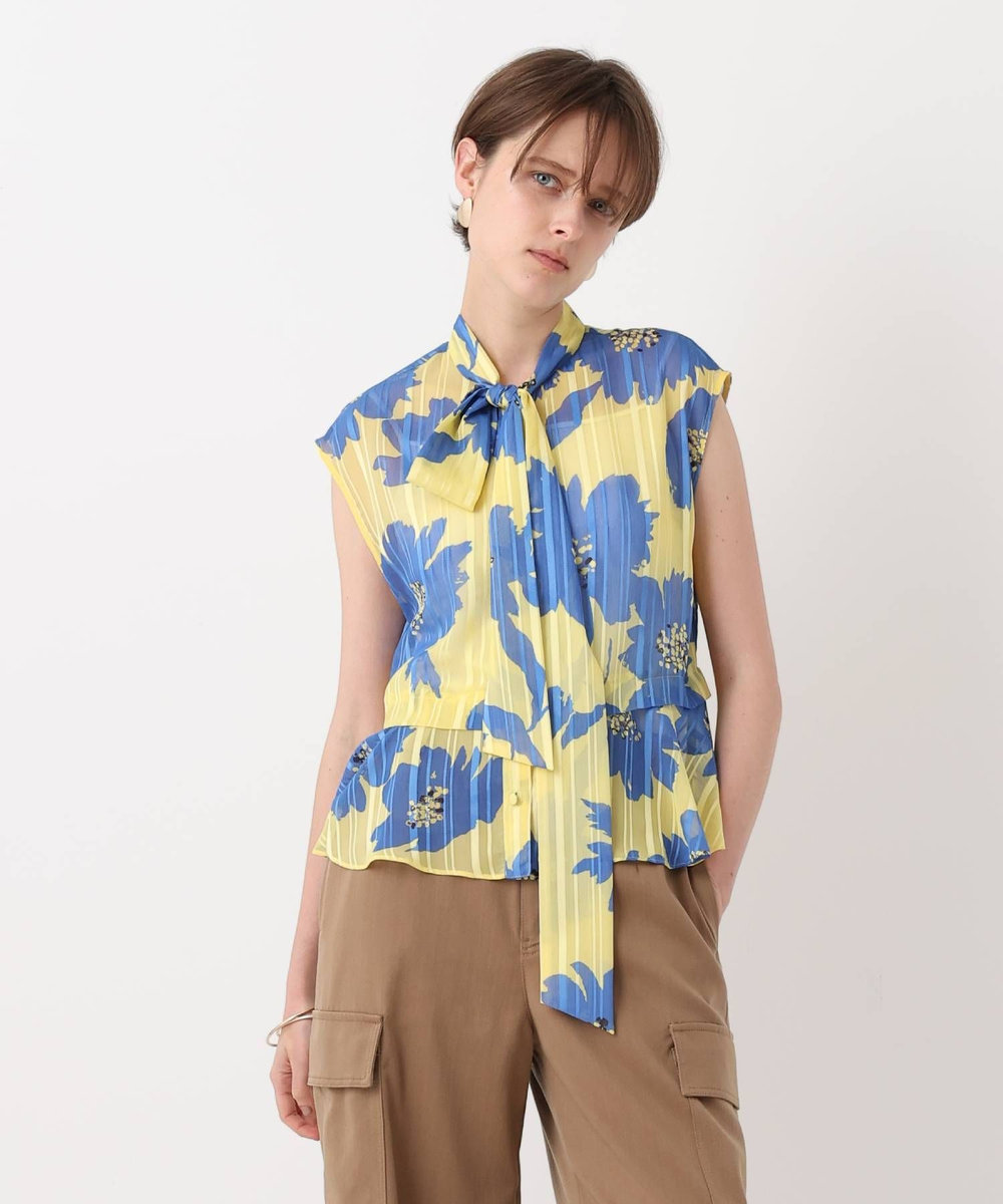 allureville ◇WEB ルミネ別注 シアーヨウリュウブラウス イエロー系 (26)