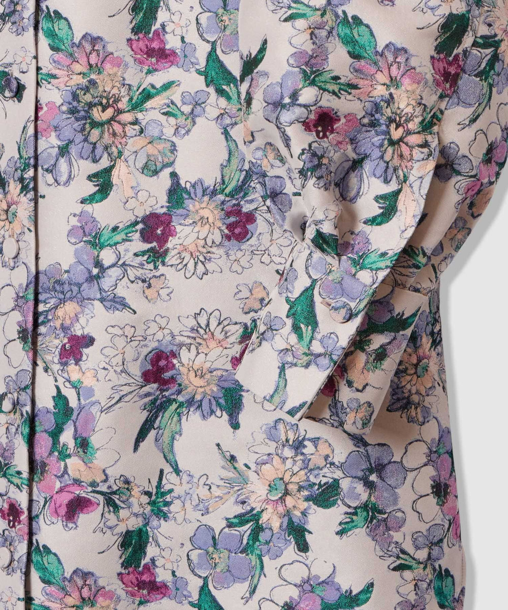 LOULOU WILLOUGHBY 【LOULOU WILLOUGHBY】LIMONTAフラワージャガードシャツワンピース ラベンダー (53)