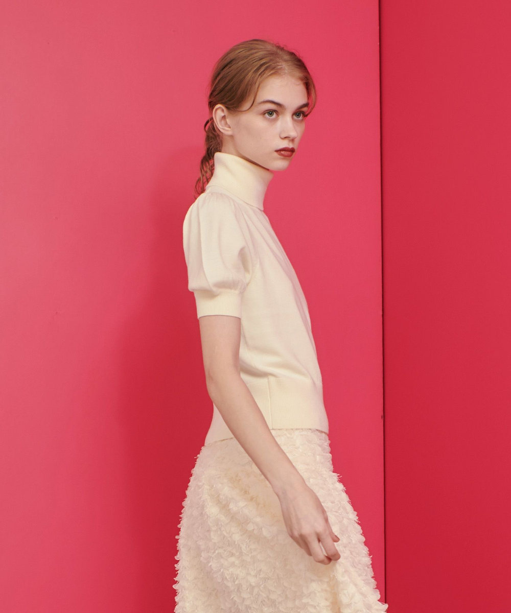 LOULOU WILLOUGHBY 【LOULOU WILLOUGHBY】タートルハーフスリーブプルオーバー オフホワイト (02)