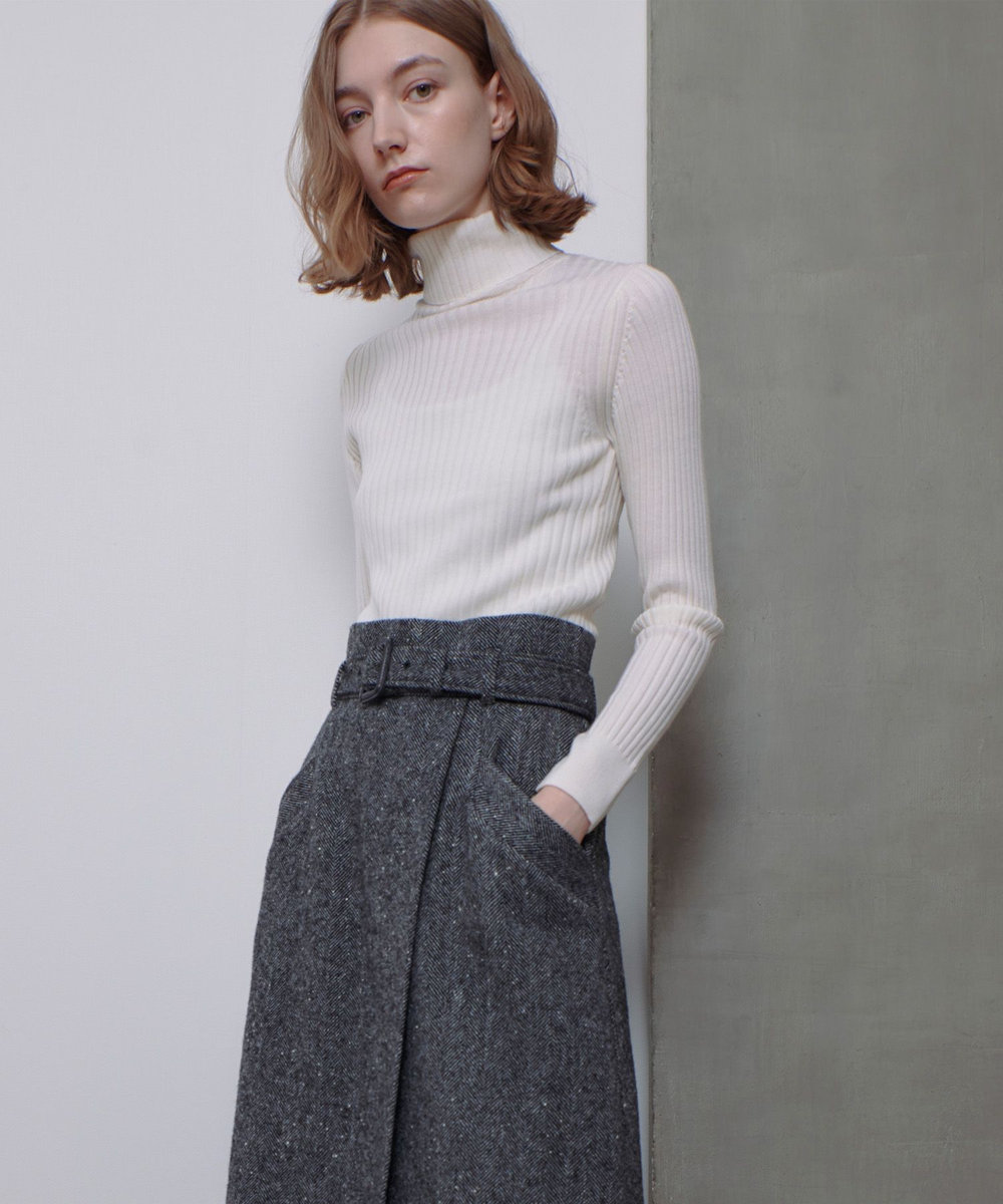 allureville 2WAYネックリブタートル オフホワイト (02)