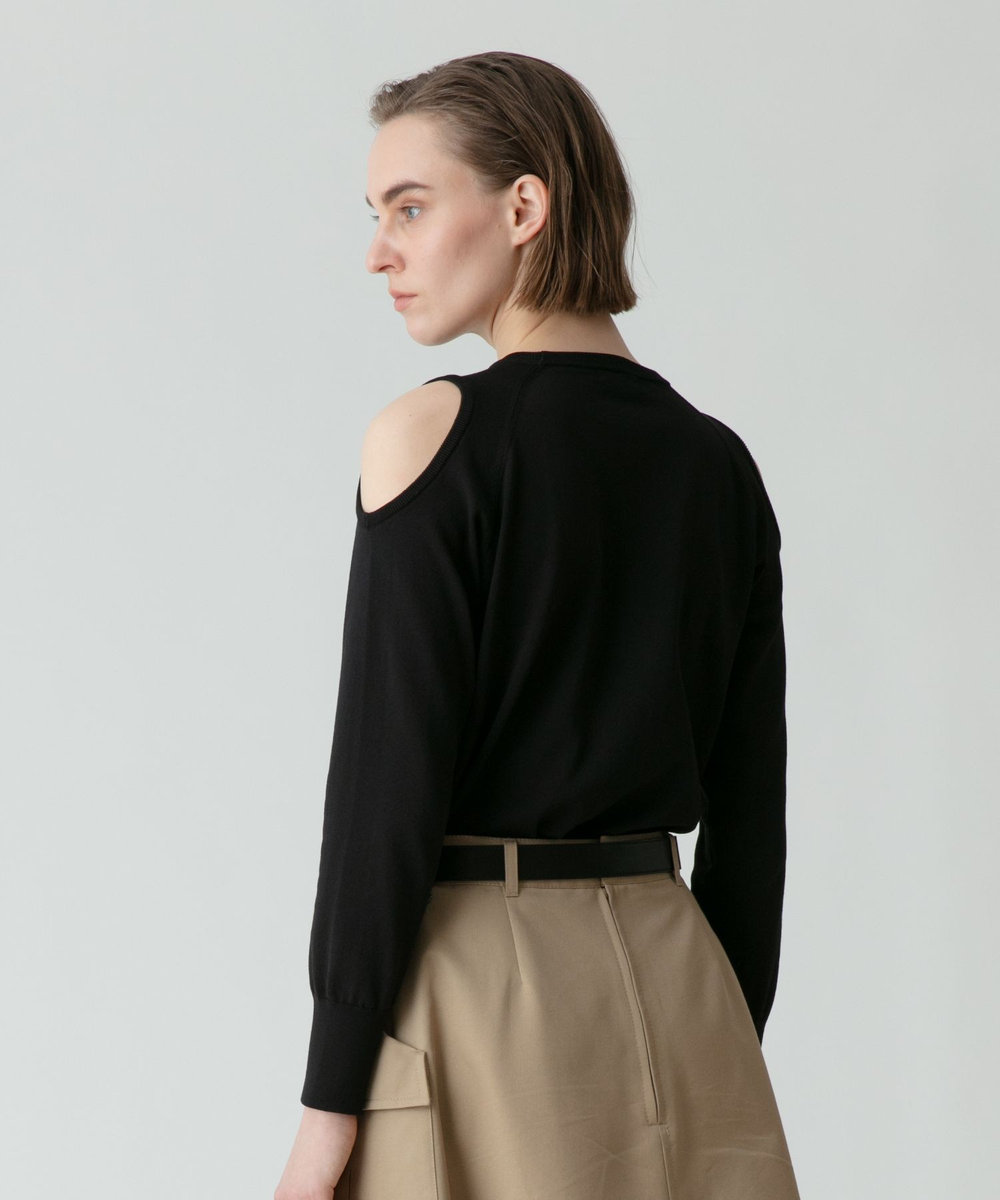 allureville オープンショルダープルオーバー ブラック (95)