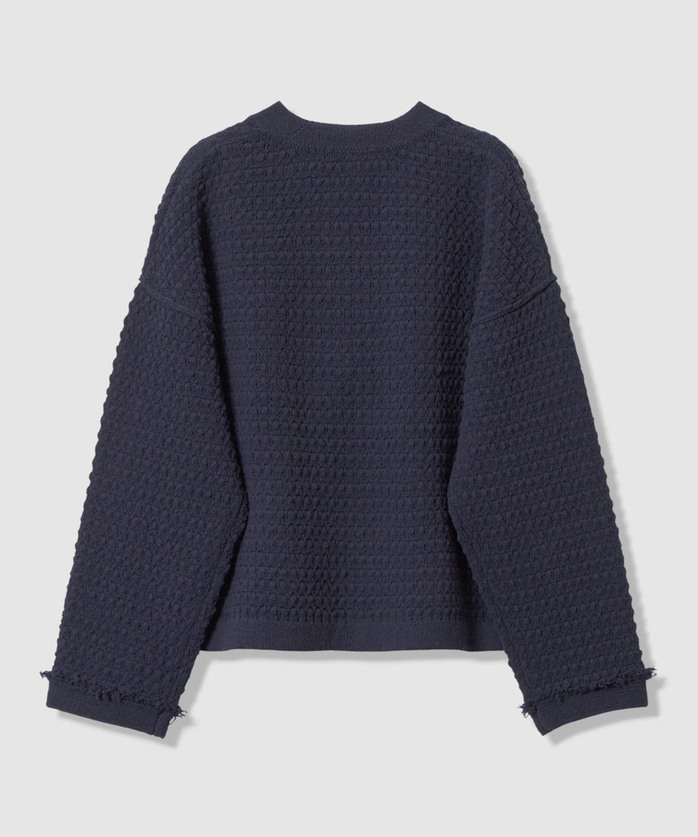 allureville ニットツィードジャケット ネイビー (65)
