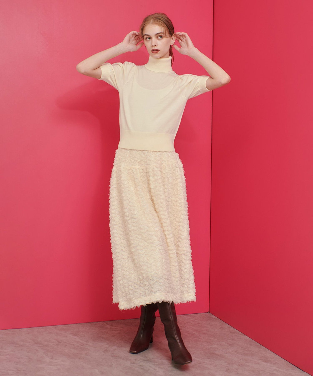 LOULOU WILLOUGHBY 【LOULOU WILLOUGHBY】タートルハーフスリーブプルオーバー オフホワイト (02)