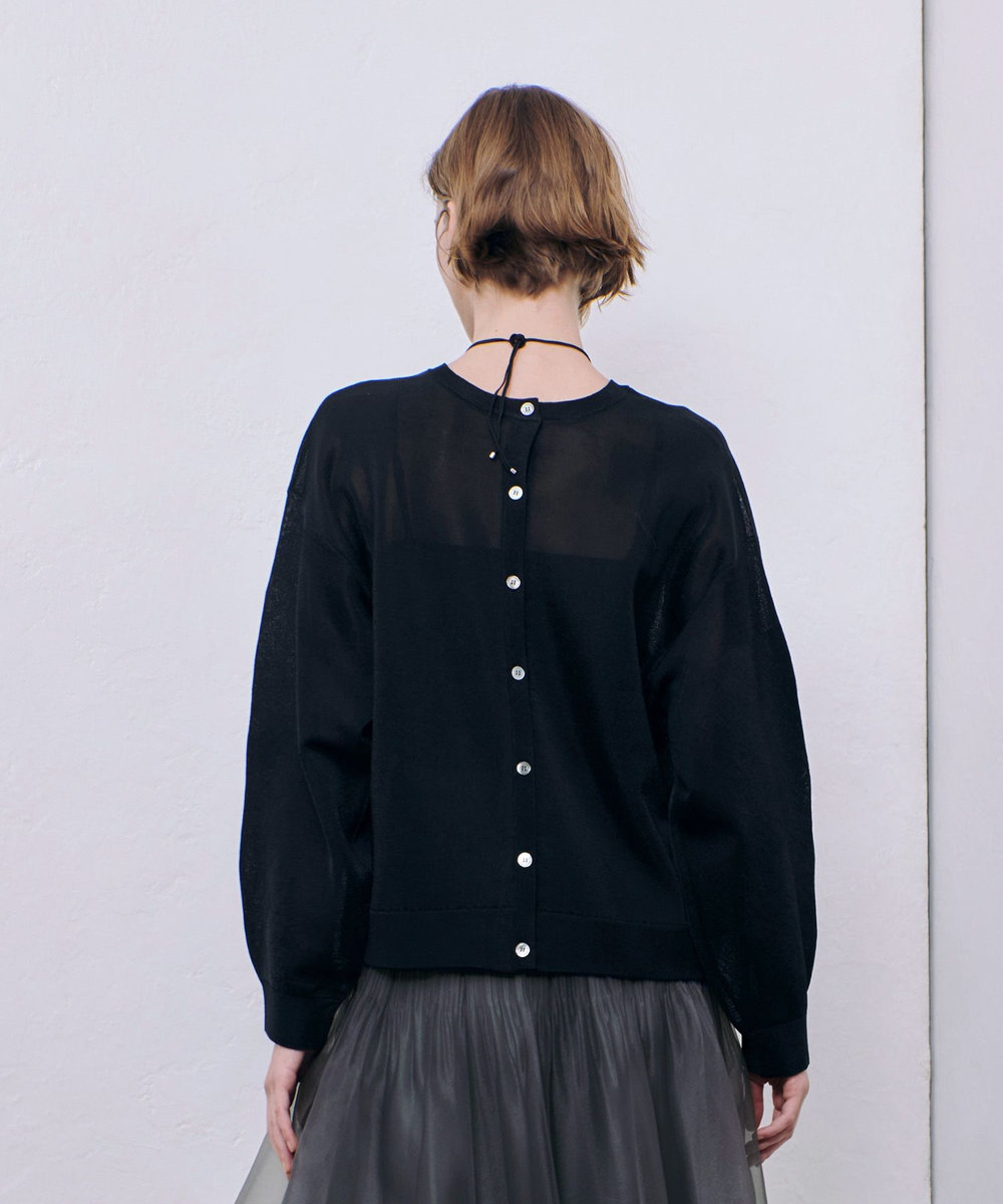 allureville スポンディッシュシアー2WAYプルオーバー ブラック (95)