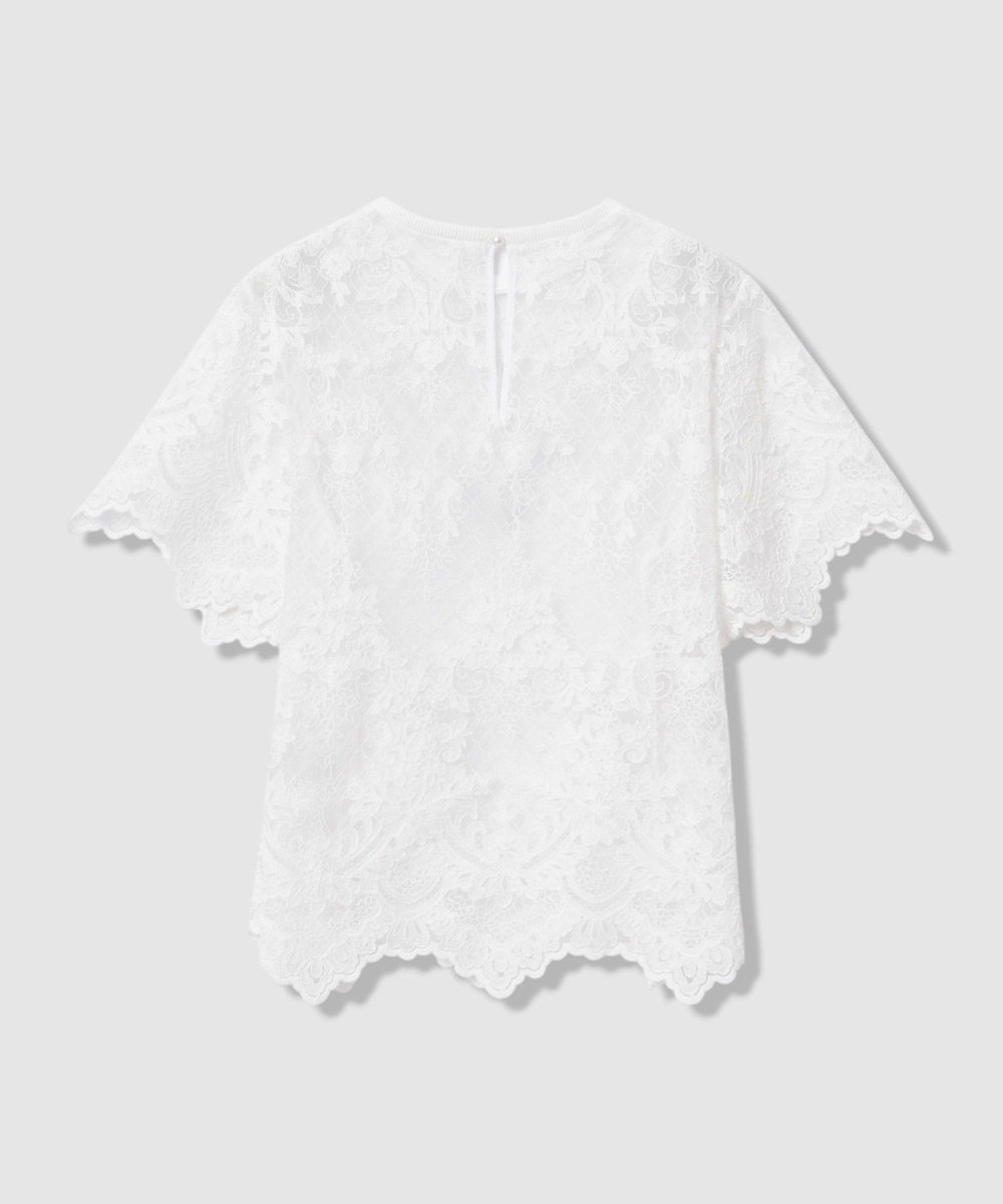 LOULOU WILLOUGHBY 【LOULOU WILLOUGHBY】オーガンスカラＴシャツ オフホワイト (02)