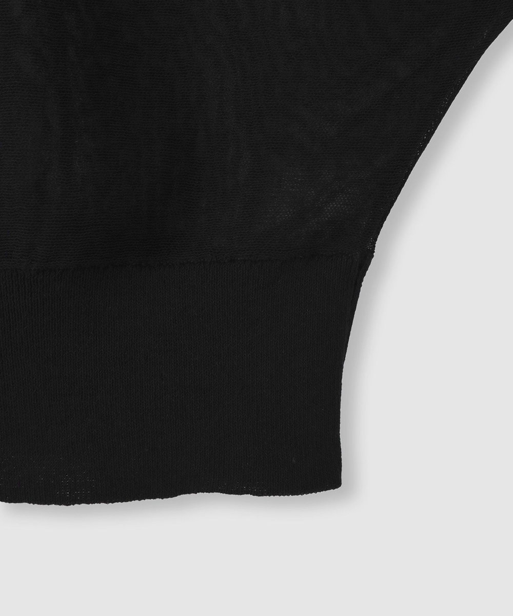 allureville シアーコイルボレロカーディガン ブラック (95)