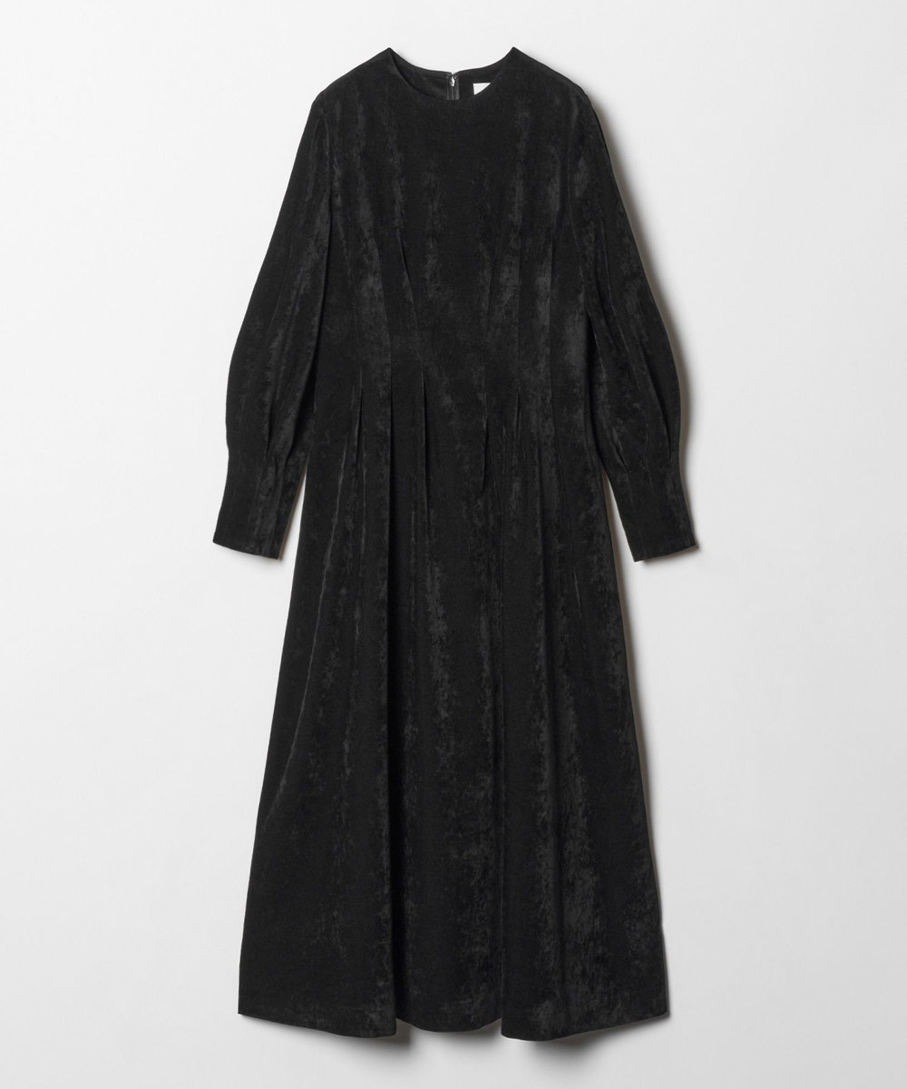 LOULOU WILLOUGHBY 【LOULOU WILLOUGHBY】ブライトコールタックワンピース ブラック (95)