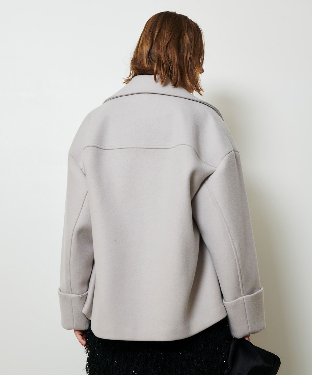 allureville メルトンコクーンミドルコート グレージュ (15)