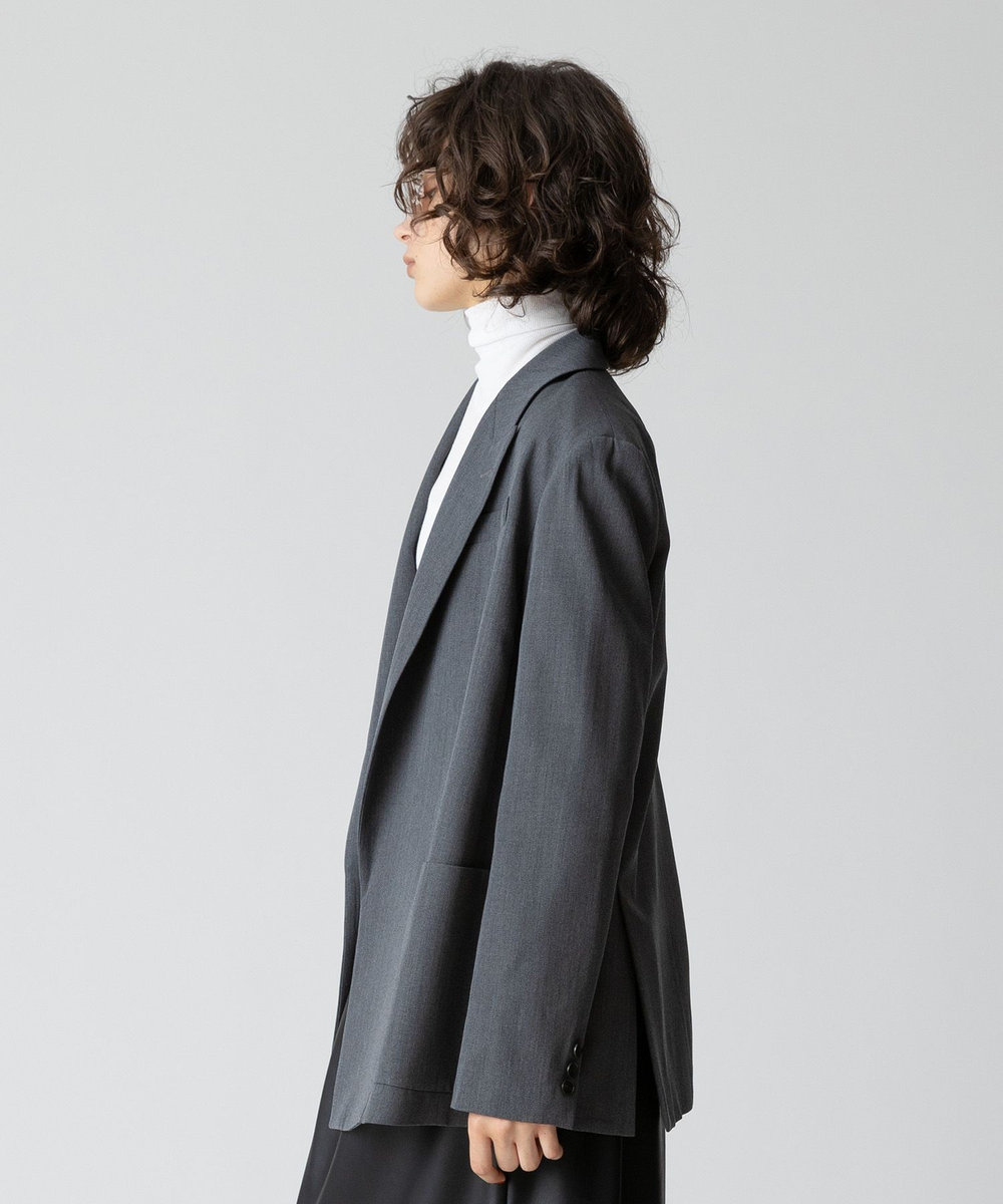 allureville ウールボタンレスジャケット グレー (92)