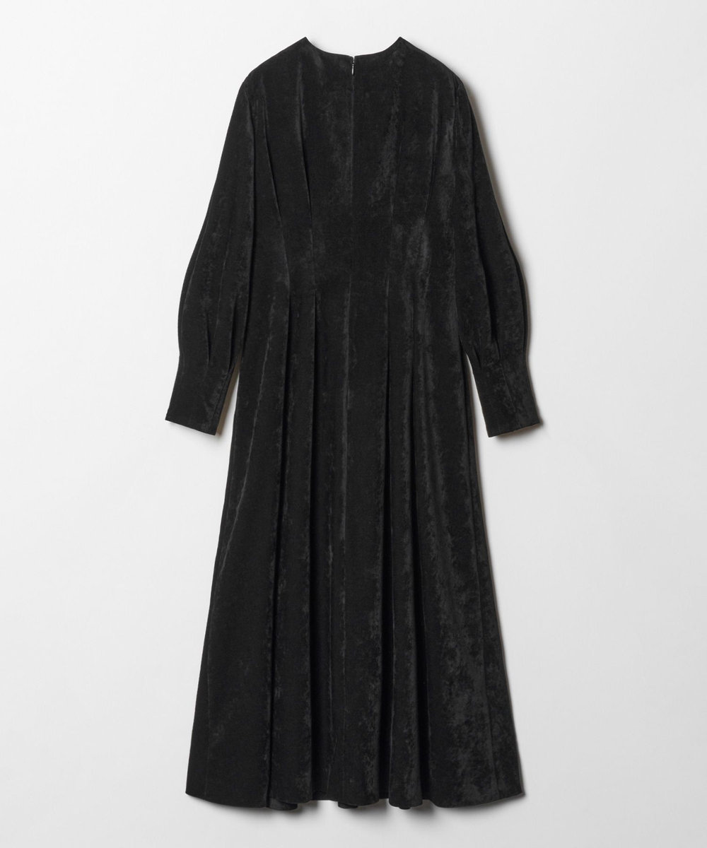 LOULOU WILLOUGHBY 【LOULOU WILLOUGHBY】ブライトコールタックワンピース ブラック (95)