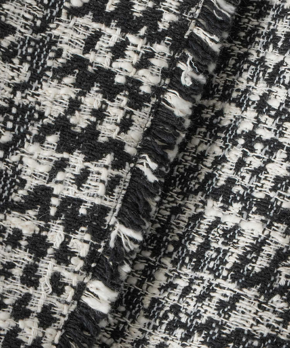 allureville ハウンドトゥースブロッキングジャケット ブラック (95)