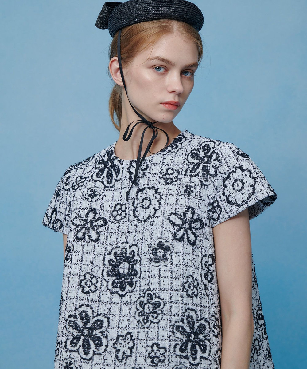 LOULOU WILLOUGHBY 【LOULOU WILLOUGHBY】MALHIA ツイードプルオーバー ブラック系 (98)