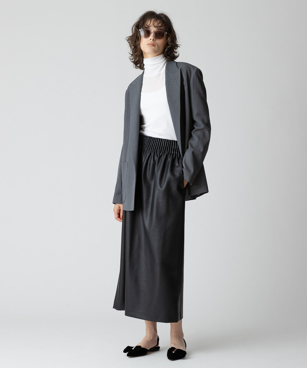 allureville ウールボタンレスジャケット グレー (92)