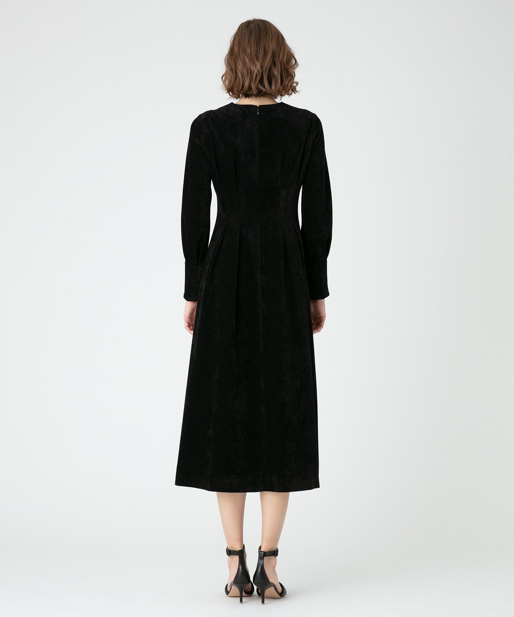 LOULOU WILLOUGHBY 【LOULOU WILLOUGHBY】ブライトコールタックワンピース ブラック (95)