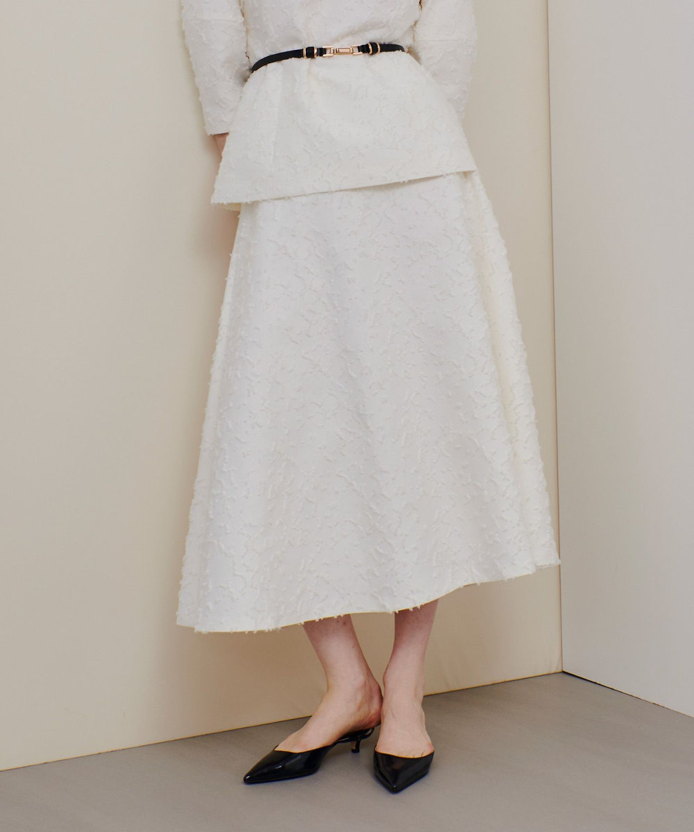 allureville DUTEL フレアスカート オフホワイト (02)