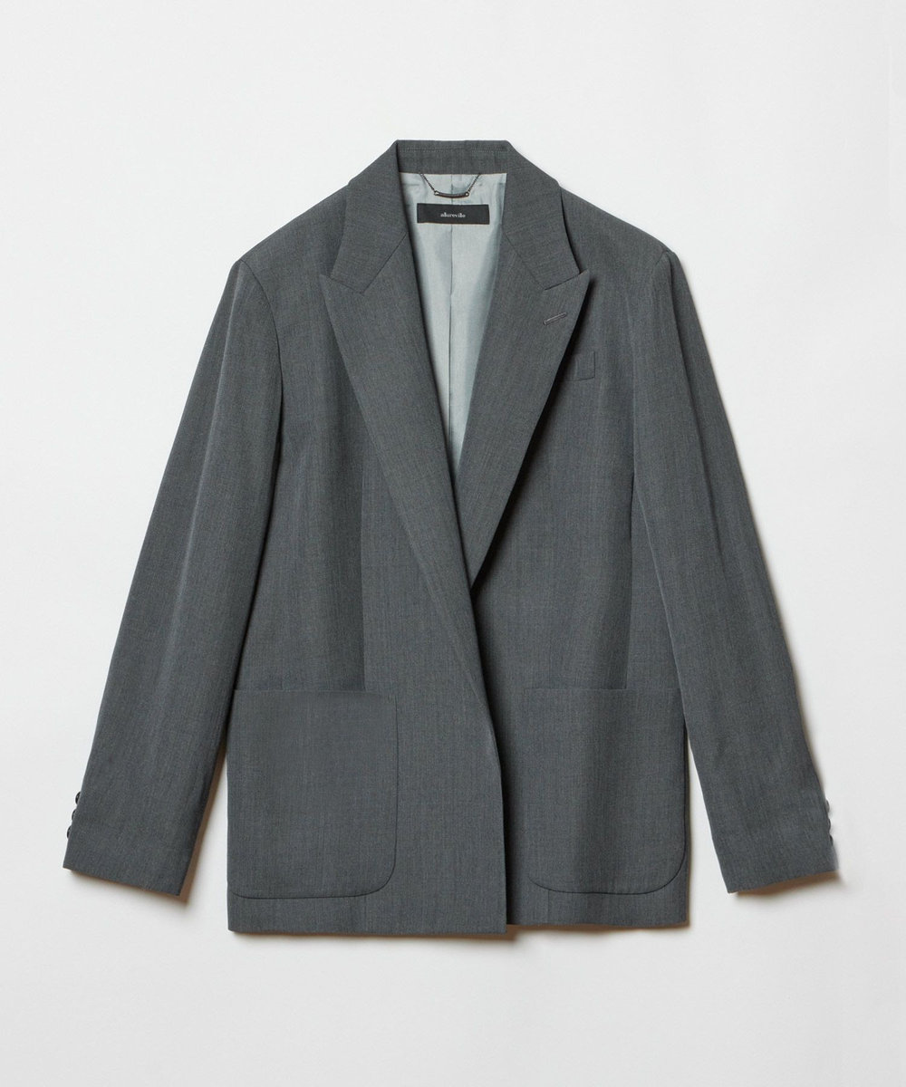 allureville ウールボタンレスジャケット グレー (92)