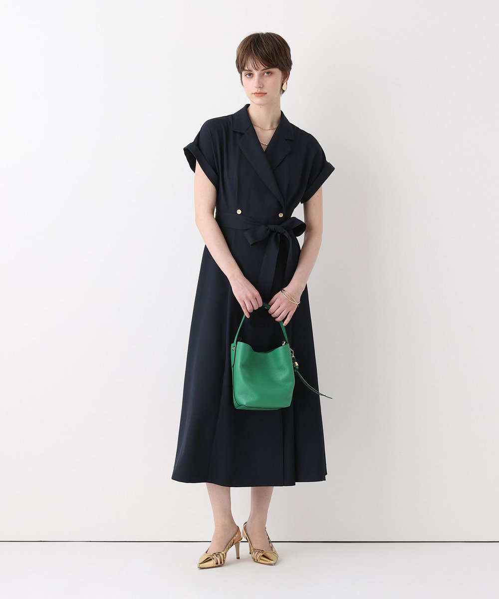 allureville フレンチスリーブラップワンピース ネイビー (65)
