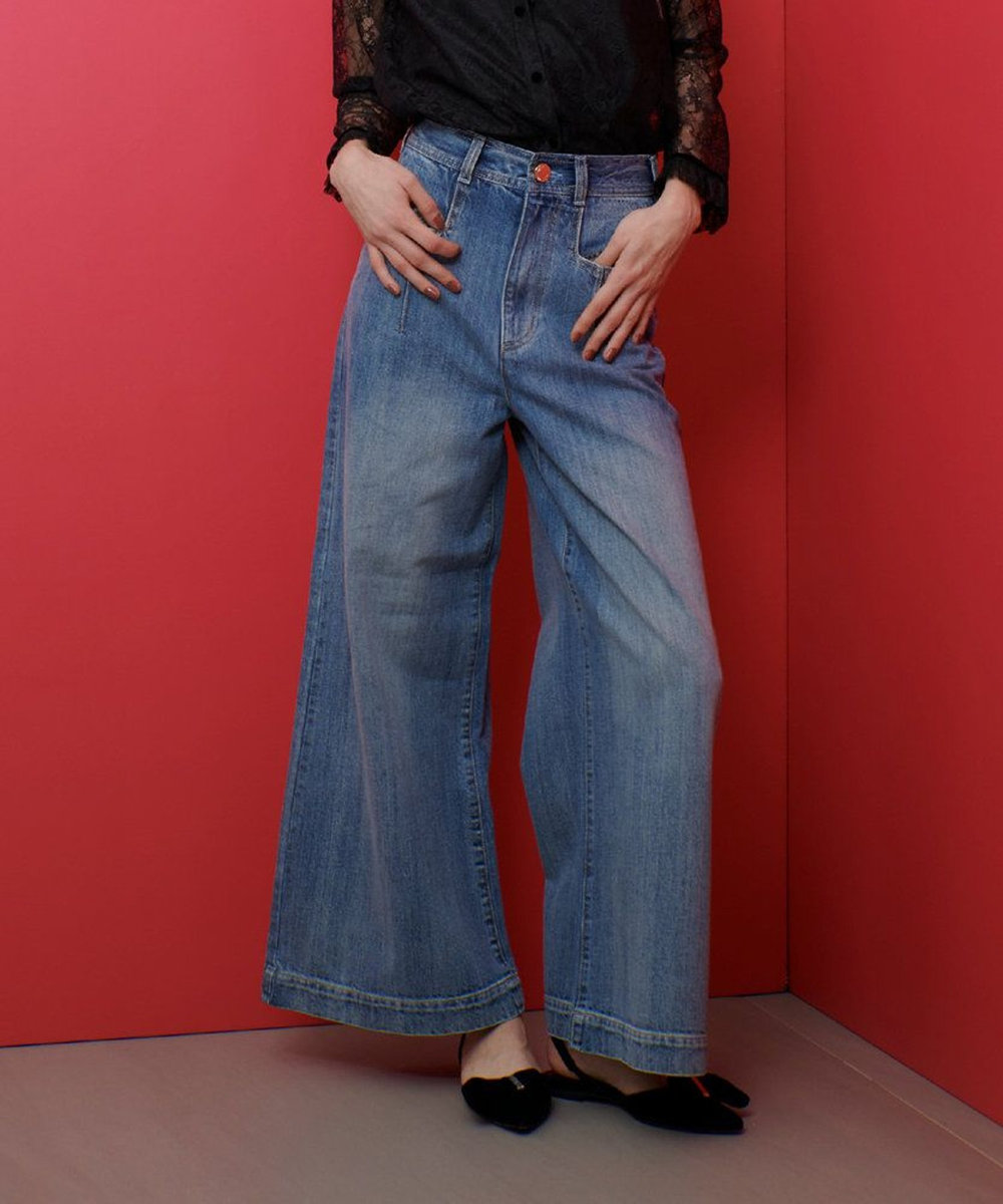 LOULOU WILLOUGHBY 【LOULOU WILLOUGHBY】◇デニムバギーパンツ ブルー (61)
