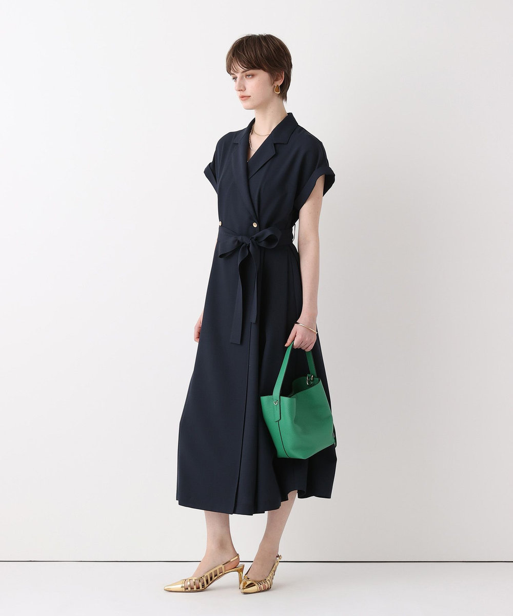 allureville フレンチスリーブラップワンピース ネイビー (65)