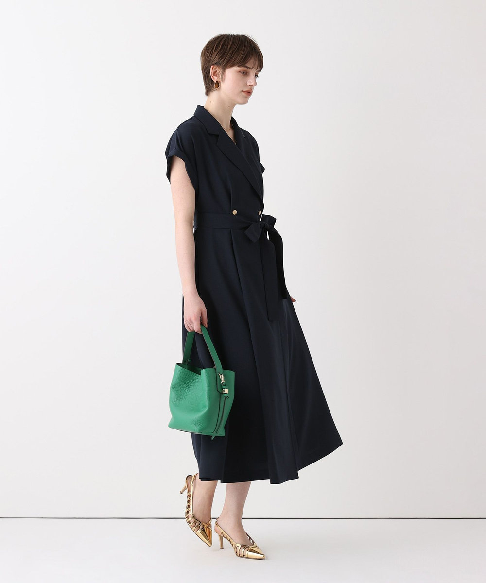 allureville フレンチスリーブラップワンピース ネイビー (65)