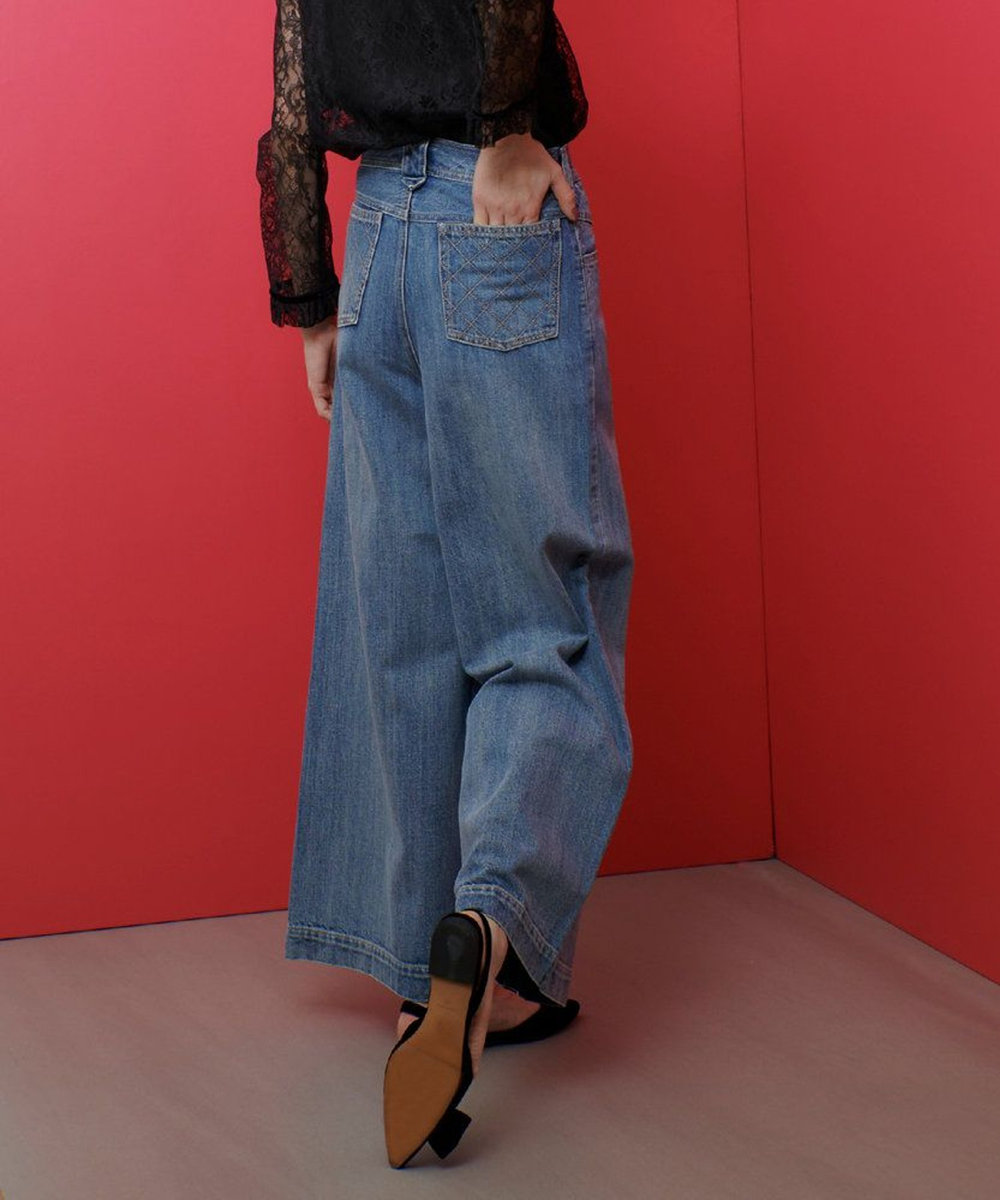LOULOU WILLOUGHBY 【LOULOU WILLOUGHBY】◇デニムバギーパンツ ブルー (61)