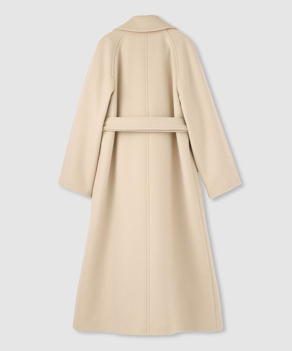 allureville スプリットラグランロングコート ベージュ (11)