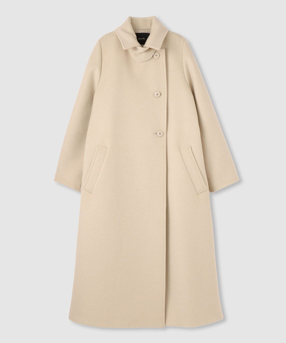 allureville スプリットラグランロングコート ベージュ (11)