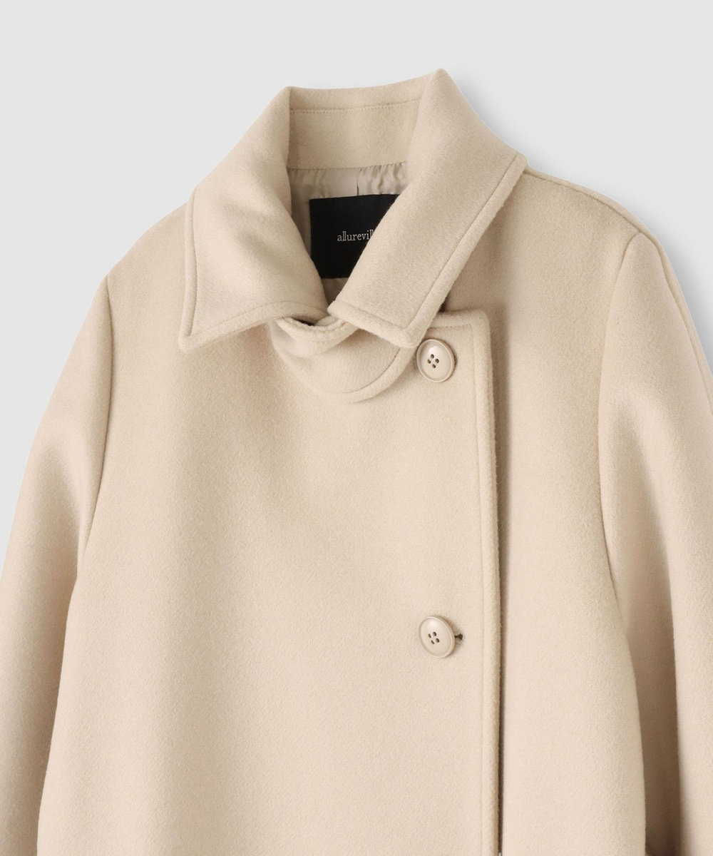 allureville スプリットラグランロングコート ベージュ (11)
