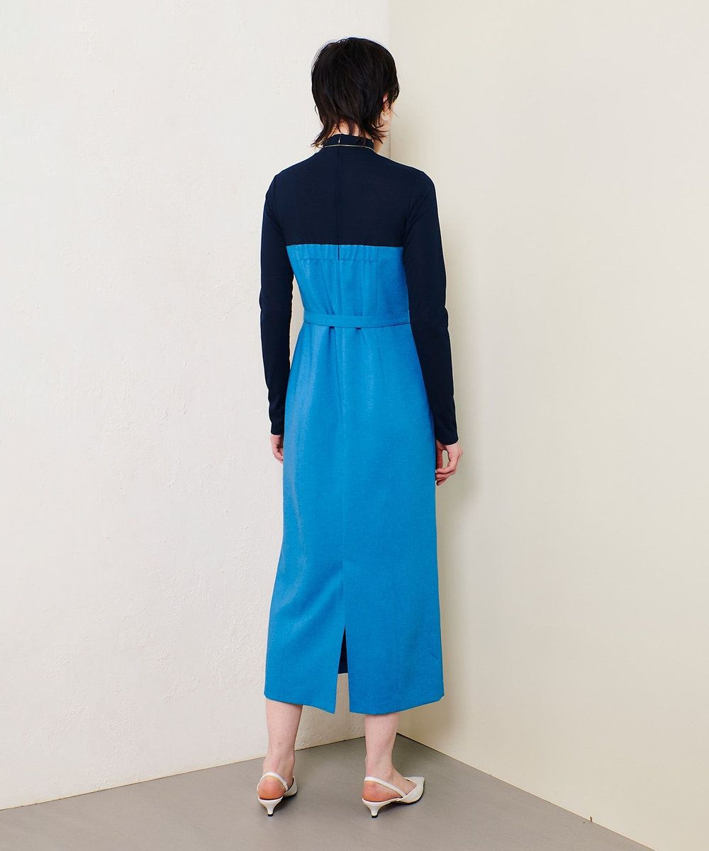 allureville スラブオックステレコドッキングワンピース ブルー (61)