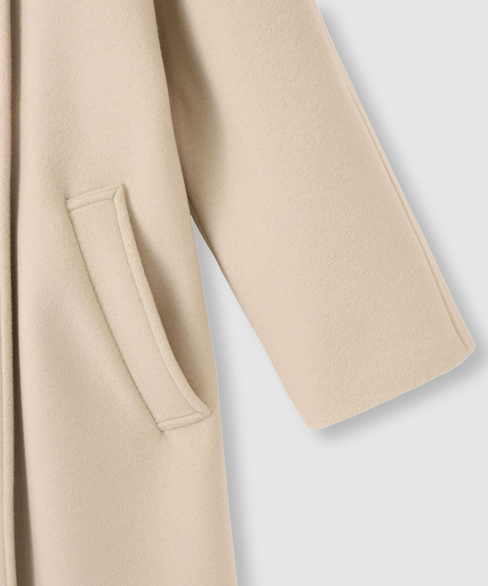 allureville スプリットラグランロングコート ベージュ (11)