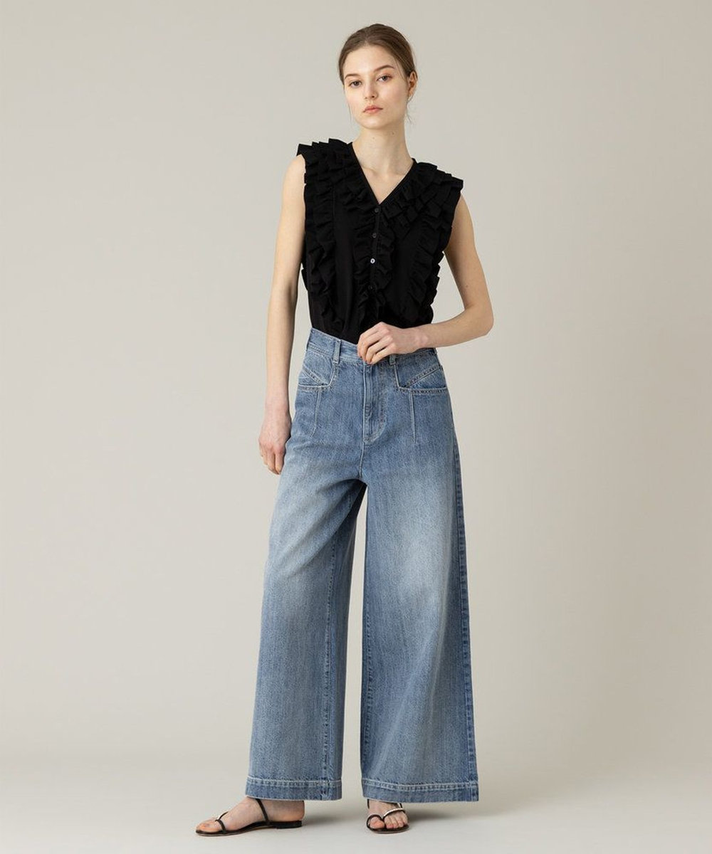 LOULOU WILLOUGHBY 【LOULOU WILLOUGHBY】◇デニムバギーパンツ ブルー (61)