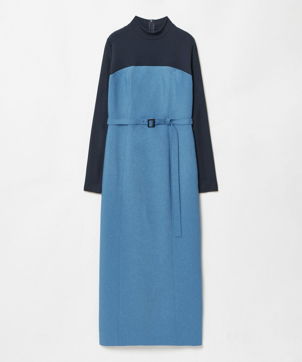 allureville スラブオックステレコドッキングワンピース ブルー (61)