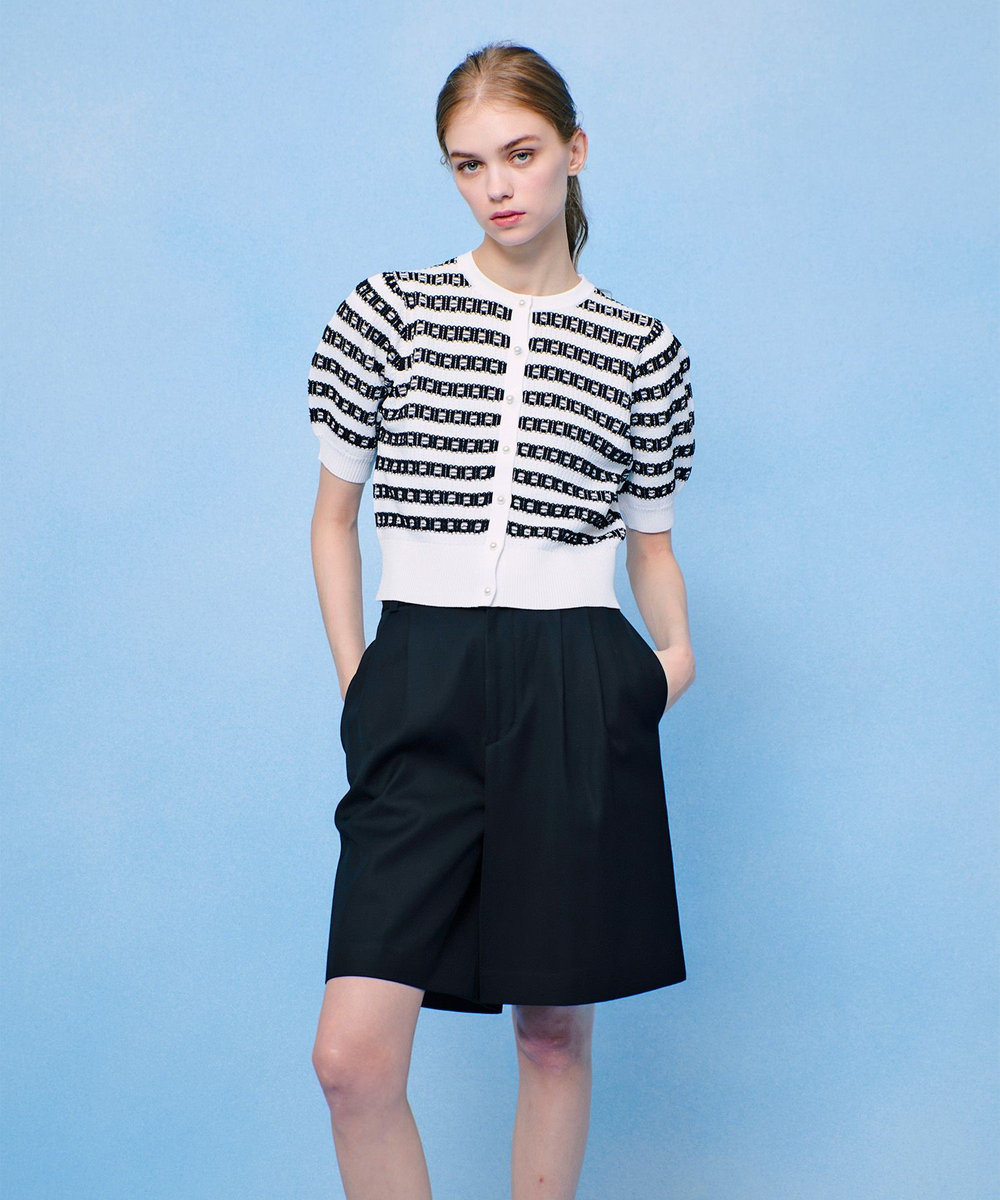 LOULOU WILLOUGHBY シックチノハーフパンツ ブラック (95)